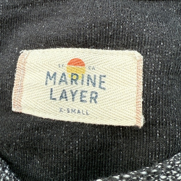 Marine Layre Black and White XXX Pull Over Sweatshirt - {X- Small} - Picture 3 of 7